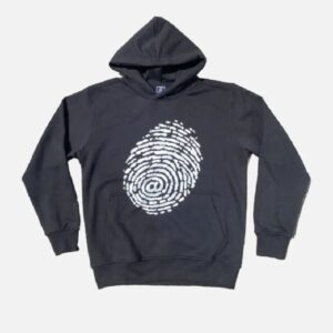 Adwysd Always Black Fingerprint Black Hoodie