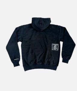 Adwysd Always Black Fingerprint Black Hoodie