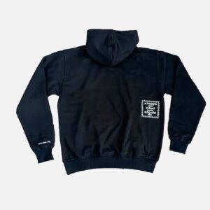 Adwysd Always Black Fingerprint Black Hoodie