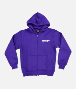 Adwysd Always Up Royal Blue Zip Up Hoodie