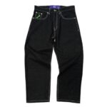 ADWYSD ALWAYS LASER PRINT UNISEX BLACK DENIM