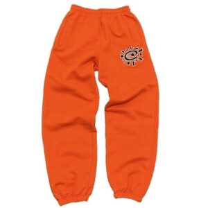 Adwysd Relaxed Embroidery Joggers Orange