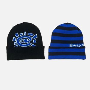 ADWYSD REVERSIBLE CUFF BEANIE BLACK BLUE