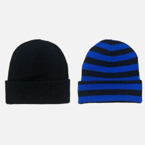ADWYSD REVERSIBLE CUFF BEANIE BLACK BLUE