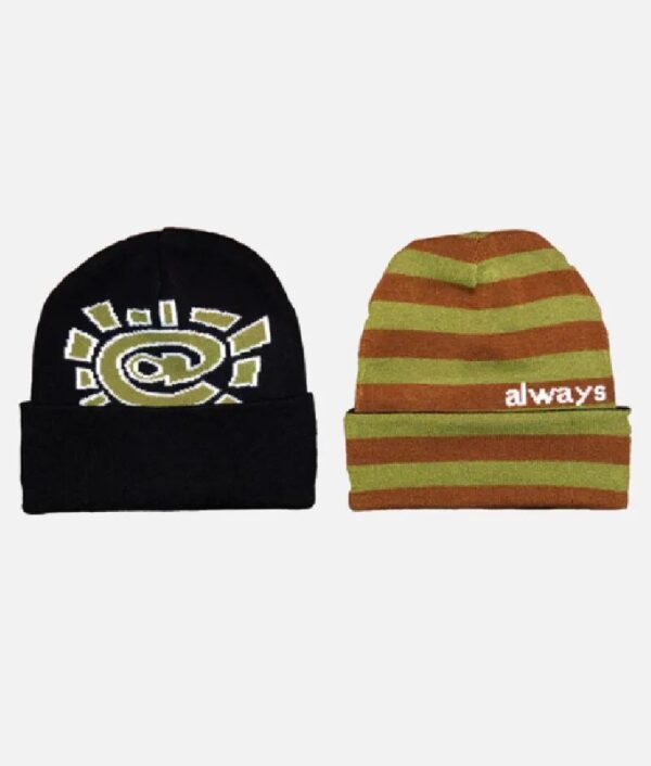 ADWYSD REVERSIBLE CUFF BEANIE KIWI BLACK