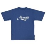 Adwysd Always Surf Script Waffle Navy T Shirt