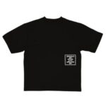 BLUE WHITE LOGO @SUN T SHIRT BLACK